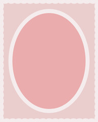 Pink frame for a photo, image or your text. Template. Background. Vector illustration