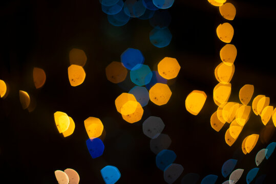 Multi Colored Miniature Lights Bokeh Background.