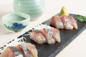 Yellowtail sashimi.