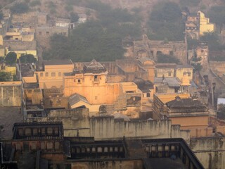 Obraz premium Vue du fort d'Amber à Jaipur Rajasthan INDE