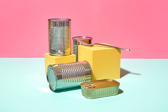 Colorful Non-Perishable Canned Goods