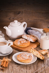 Sweet pastry swirls.