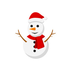 Snow man cute vector christmas festival 