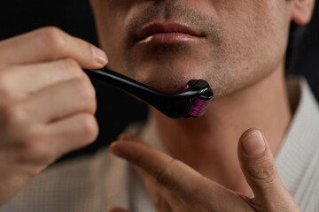 Unrecognisable man skincare