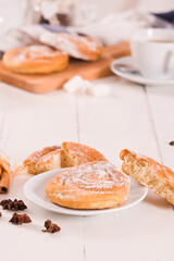 Sweet pastry swirls.