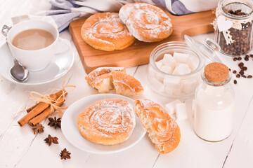 Sweet pastry swirls.