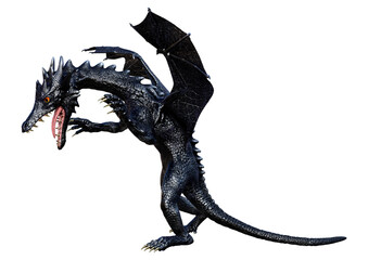 Fototapeta premium 3D Rendering Fairy Tale Dragon on White