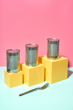 Colorful Non-Perishable Canned Goods