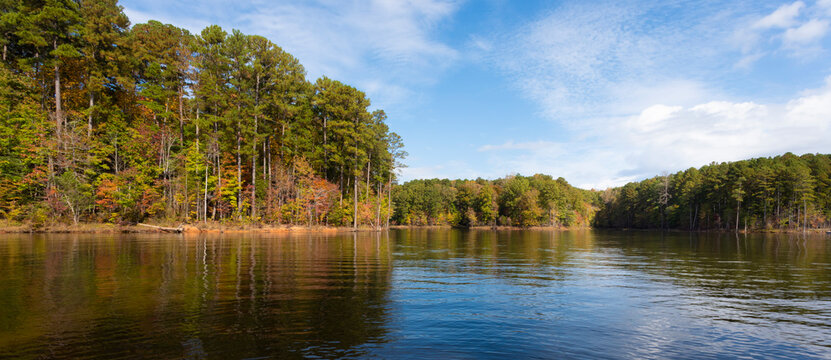 North Carolina Lake In The Early Fall