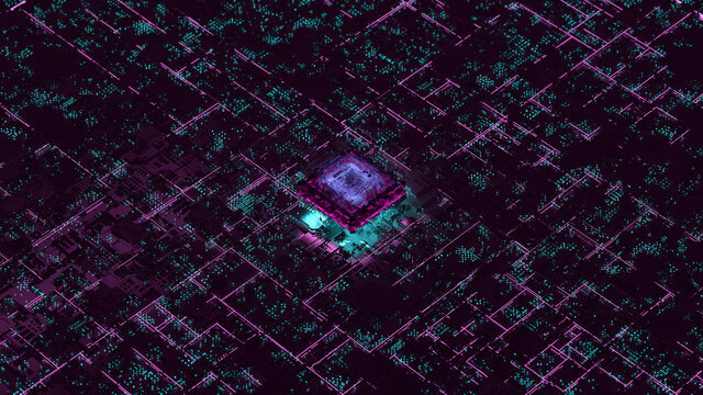 Detail of a cpu board