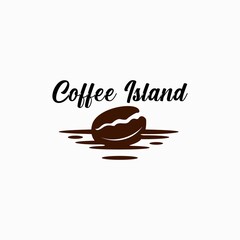 coffee land logo design inspiration . vintage coffee logo design inspiration . coffee bean logo template