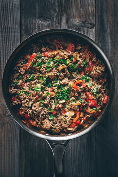 Minced meat with red pepper