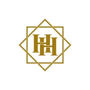 Letter HH luxury logo design vector
