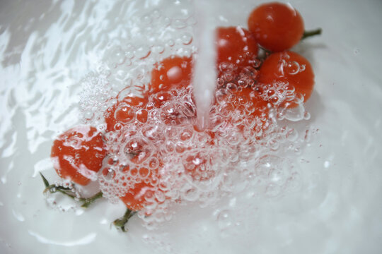 Clean the vegetable and fruit materials to be used for making meals