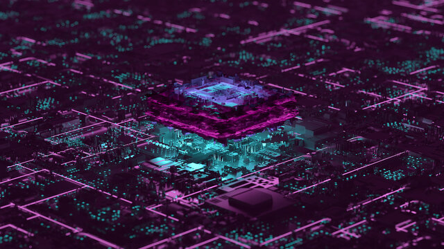 Detail of a cpu board