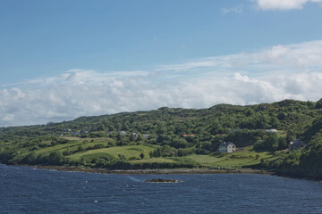 Fototapeta na wymiar Beautiful landscape and rock formations along the irish coastline near Killybegs, County Donegal in Ireland