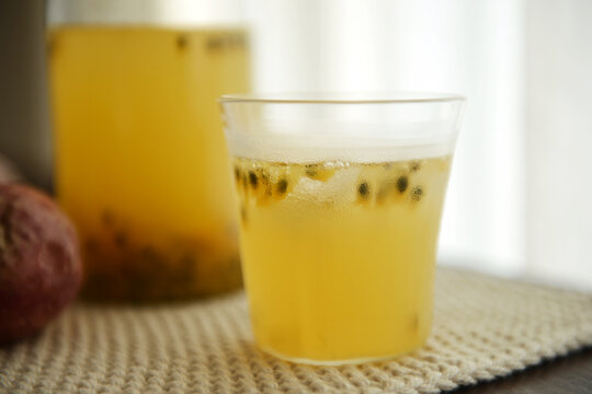 Home made passion fruit drink