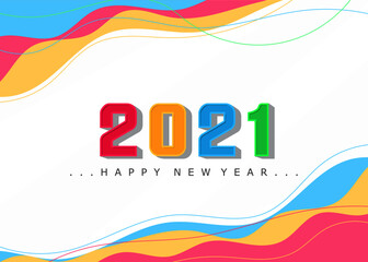 Happy new year 2021 theme background design