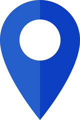 two tone location pin, map pointer icon