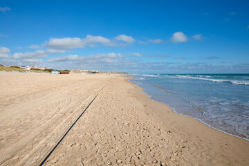 seaside of La Barrosa Beach in Cadiz