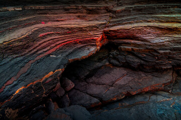 Colored folds and stones
