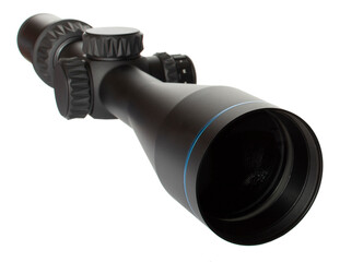 Quartering view of a sniper scope