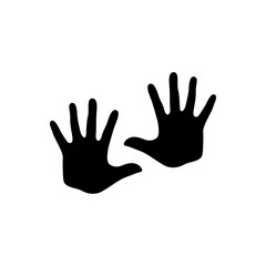 Hands print icon vector illustration