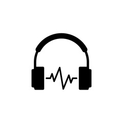 Headphones icon vector illustration. Headphones symbol.