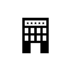 Hotel icon flat vector illustration