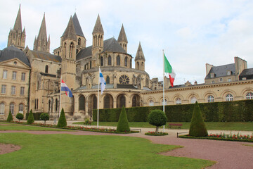 former abbey (abbaye aux hommes) in caen in normandy (france)