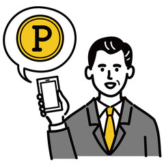 男性　ミドルエイジ 　ベクター　ポップ　ポイント
