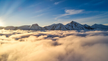 The austrian alps from above