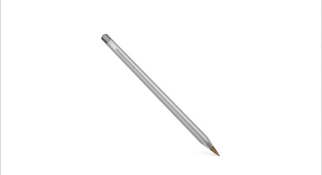 Isolated bic pen spinning around on itself on white colored background.