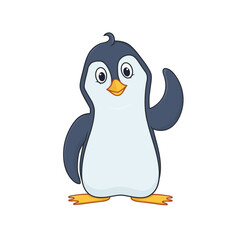 cute penguin. vector illustration character in cartoon style. isolated on white background