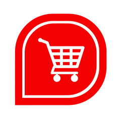 shopping cart sign. Vector icon.