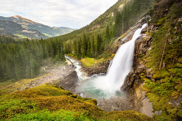 Fototapeta na wymiar Krimmler Waterfalls near Krimml, Austria