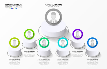 Fototapeta premium Infographic design template. Creative concept with 6 steps