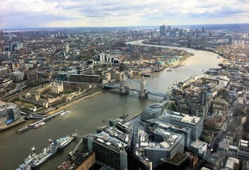 Fototapeta premium An aerial view of London