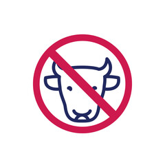 no cattle or cows vector sign