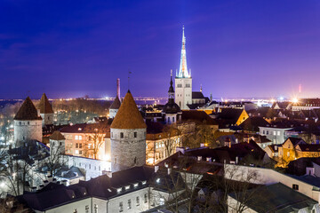 Fototapeta na wymiar Tallinn, Estonia. The Old Town of Tallinn, capital of Estonia. A World Heritage Site