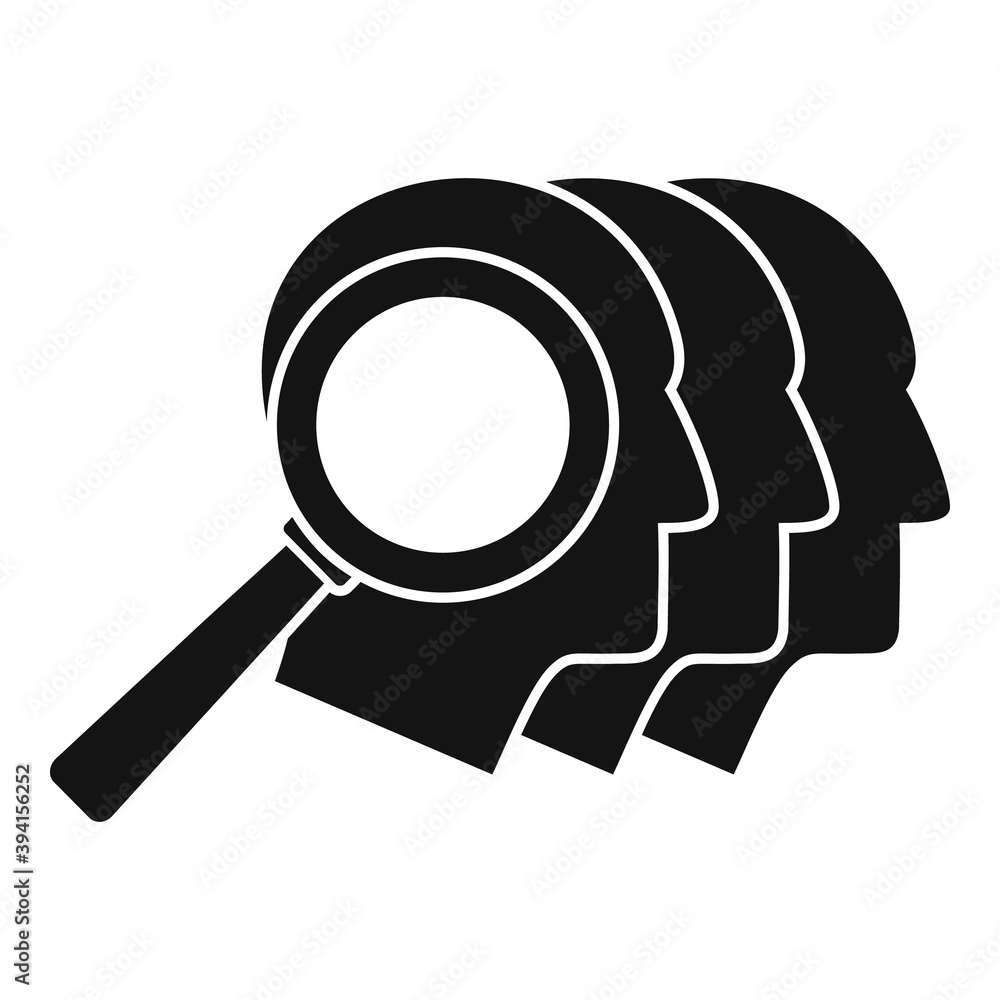 Poster search new manager icon. simple illustration of search new manager vector icon for web design isolat