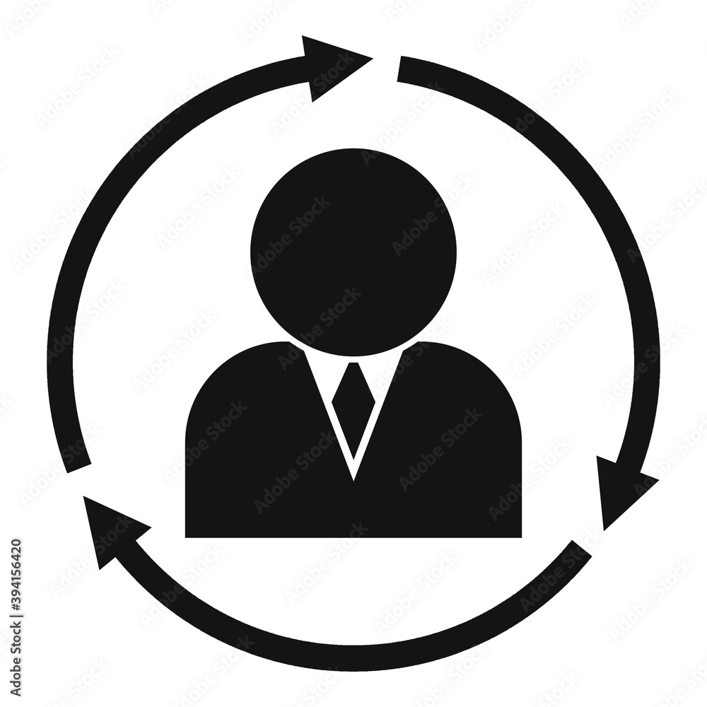 Poster change work job icon. simple illustration of change work job vector icon for web design isolated on 