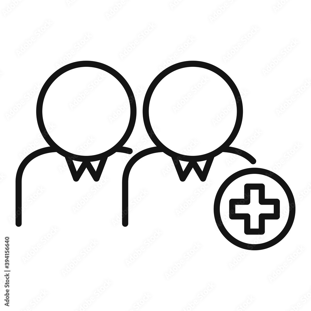 Poster add new worker icon. outline add new worker vector icon for web design isolated on white background
