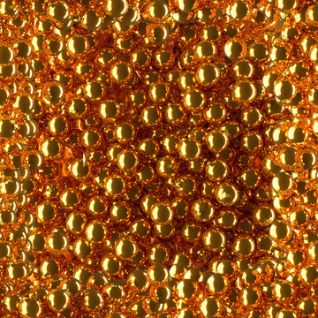 seamless texture pile of golden christmas balls