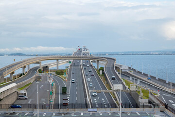 曇天・夕方のアクアライン