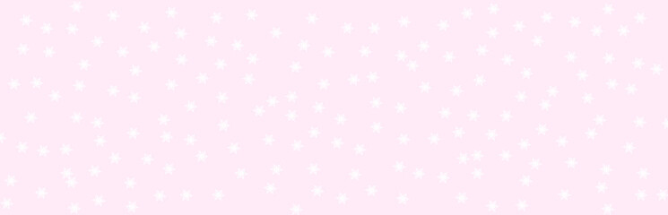 White snowflakes on a pink background. Christmas illustration.