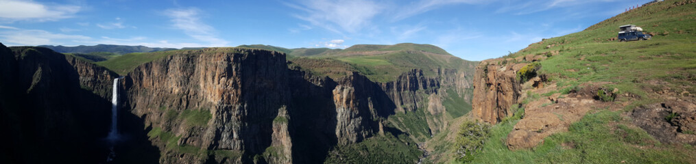 Panoramic scenery of the Maletsunyane Falls