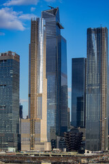 Fototapeta na wymiar The Edge a skyscrapers in Hudson Yards neighborhood of Manhattan