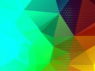 Abstract colorful triangular geometric crystal background