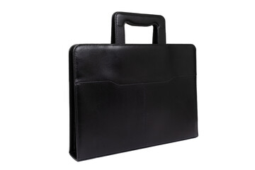 black bag for men made of genuine leather close up